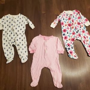 Touched by Nature size 6-9 months baby girls footed sleepers